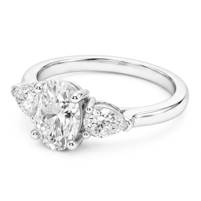 Natural Diamond Ring 4.50ct - White Gold 14K