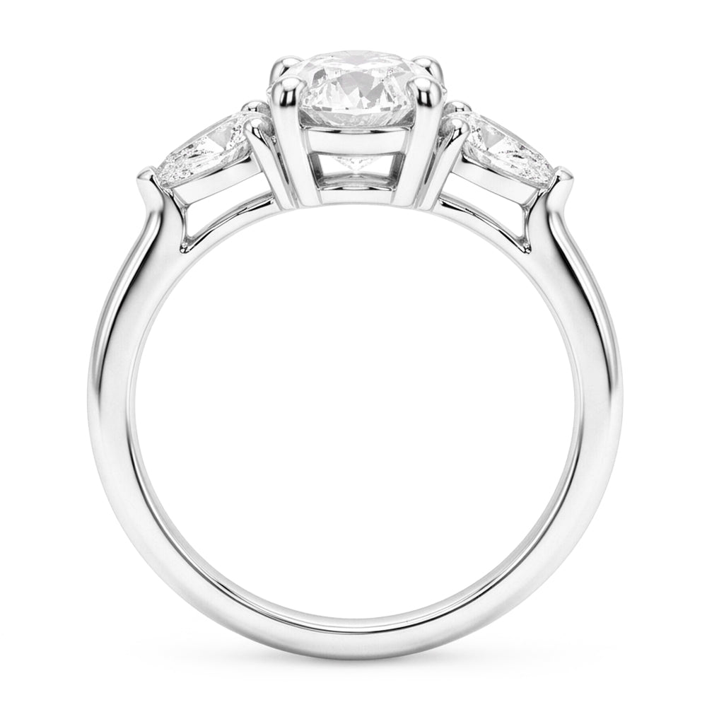 Natural Diamond Ring 4.50ct - White Gold 14K