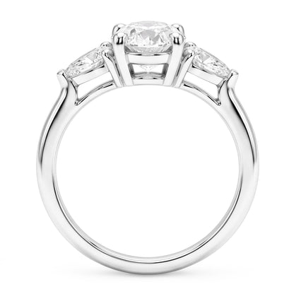Natural Diamond Ring 4.50ct - White Gold 14K