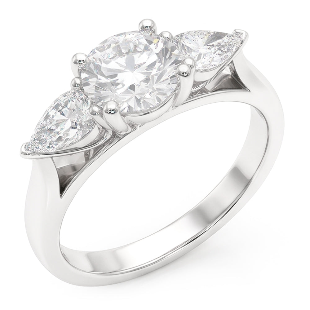 Natural Diamond Ring 4ct - White Gold 14K