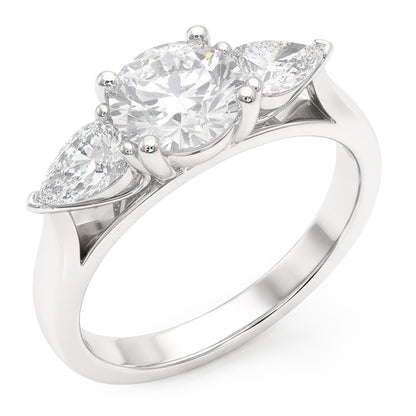 Natural Diamond Ring 4ct - White Gold 14K