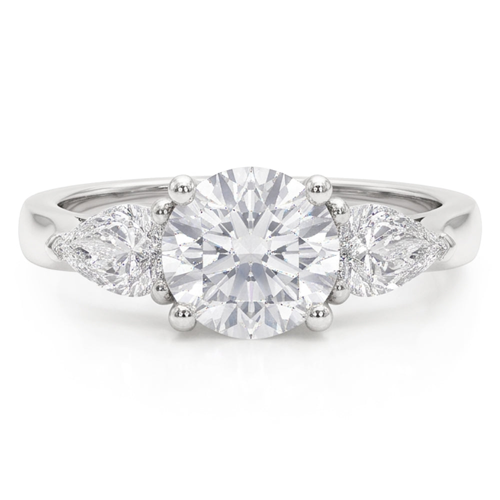 Natural Diamond Ring 4ct - White Gold 14K
