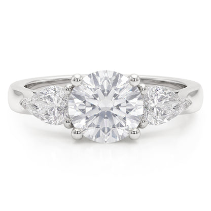 Natural Diamond Ring 4ct - White Gold 14K