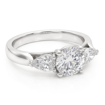 Natural Diamond Ring 4ct - White Gold 14K