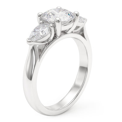 Natural Diamond Ring 4ct - White Gold 14K