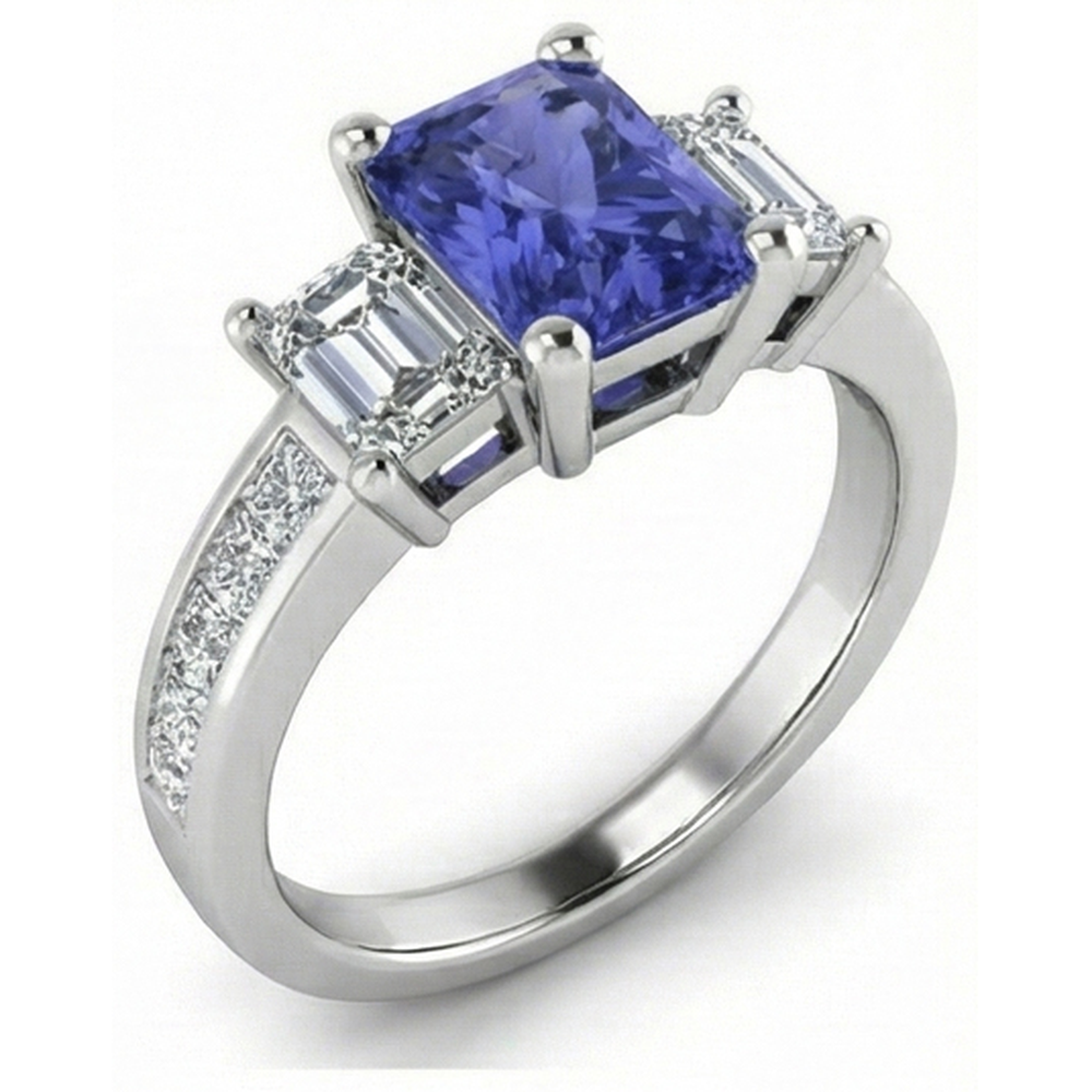 natural princess sapphire 3ct ring close up detail