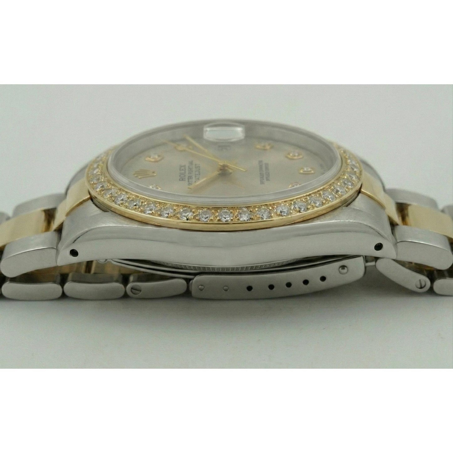 Natural Earth Mined Diamond Dial & Bezel Two Tone Datejust Watch