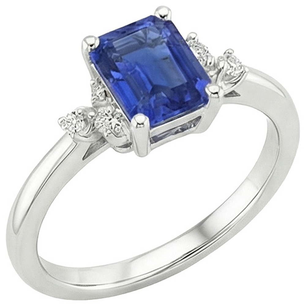 natural emerald sapphire 4ct ring side angle