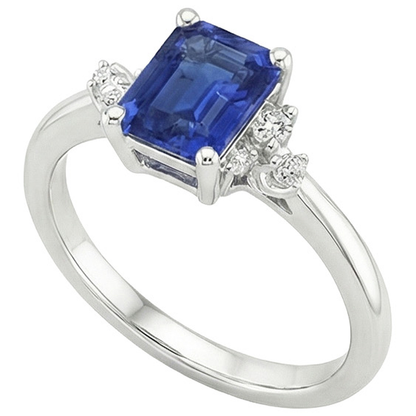 natural emerald sapphire 4ct ring top view