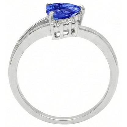 Natural Earth Mined Diamond Engagement Ring Heart Light Blue Sapphire 2.25 Carats