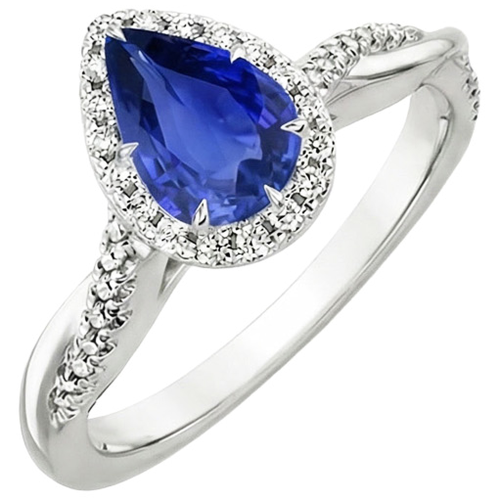 natural round sapphire 5.50ct ring side angle