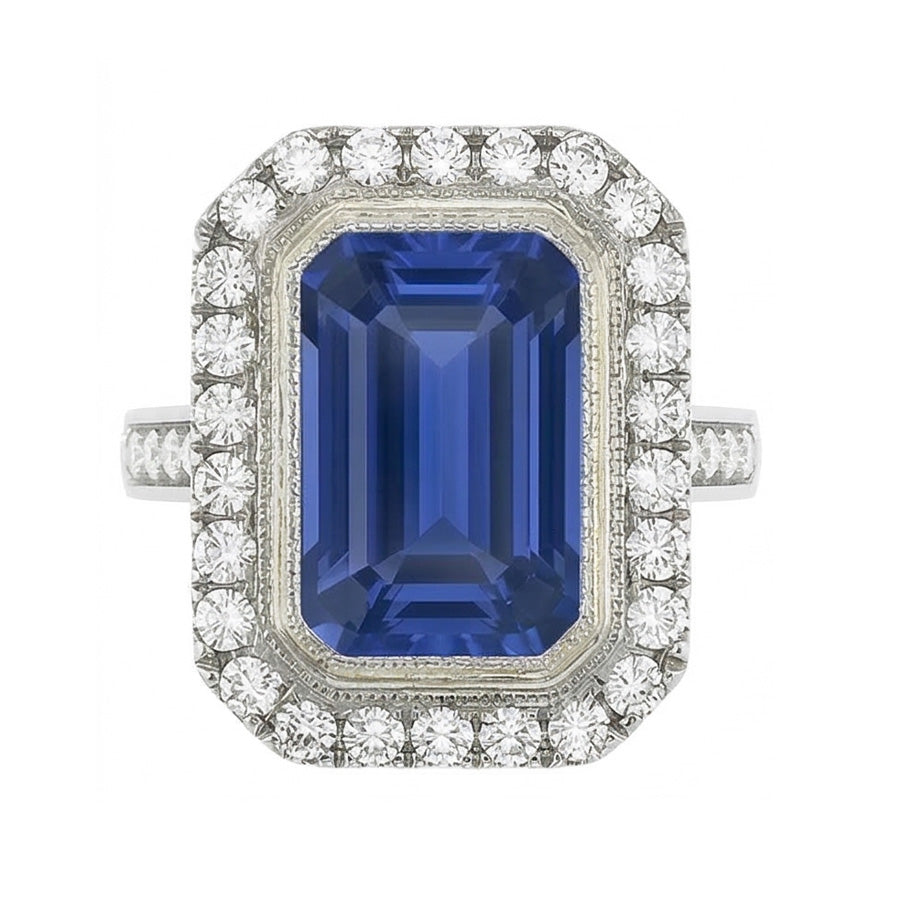 natural emerald sapphire 4.50ct watch side angle