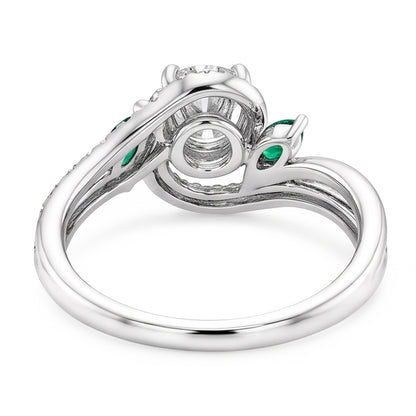 Natural Earth Mined Diamond Ring 1.65 Carats Emeralds Jewelry New