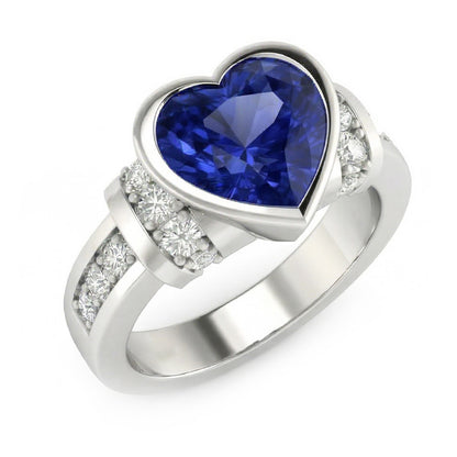 natural round sapphire 4ct watch side angle