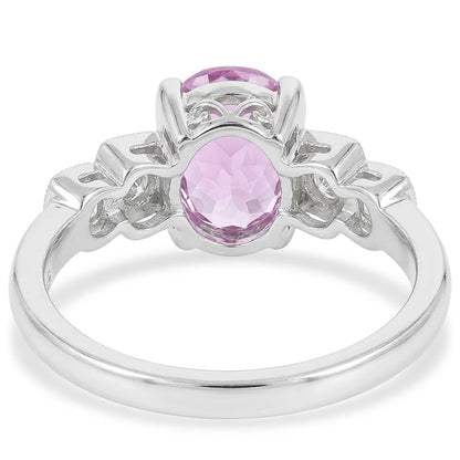 Natural Kunzite Ring 18.50ct - White Gold 14K