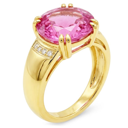 Natural Kunzite Ring 28.25ct - Yellow Gold 14K