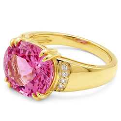 Natural Kunzite Ring 28.25ct - Yellow Gold 14K