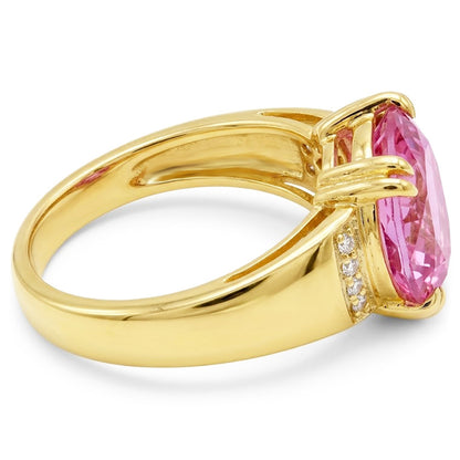 Natural Kunzite Ring 28.25ct - Yellow Gold 14K
