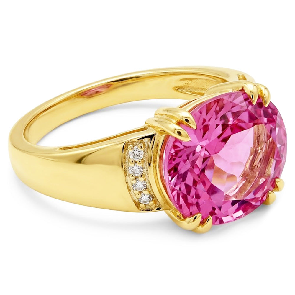 Natural Kunzite Ring 28.25ct - Yellow Gold 14K