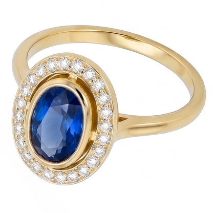Natural Real Bezel Set oval Sri Lankan Sapphire 5 Carats Gemstone New