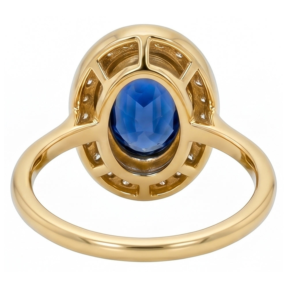 Natural Real Bezel Set oval Sri Lankan Sapphire 5 Carats Gemstone New