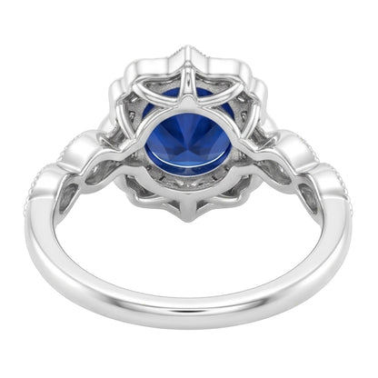 Natural Real ( Not Lab Grown )  1.4 Ct Round Cut Sri Lanka Sapphire Gem Stone Ring