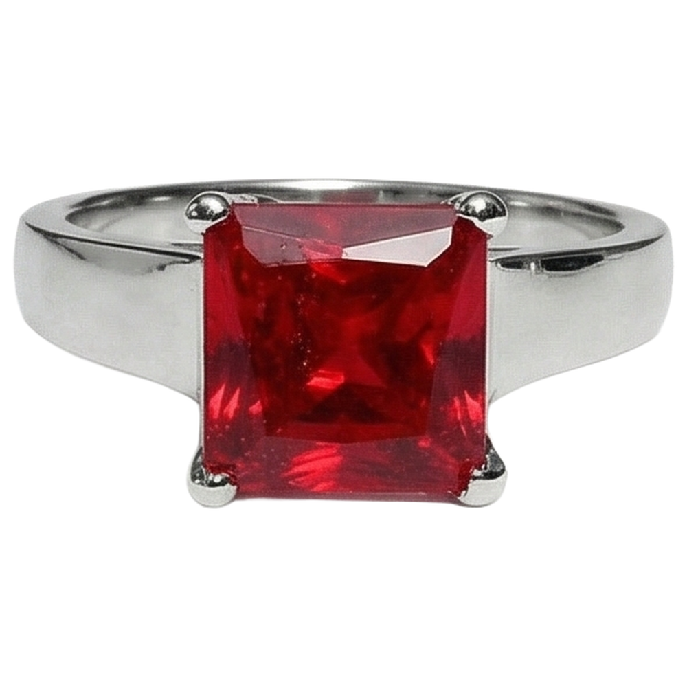 natural princess ruby 1.50ct ring front view