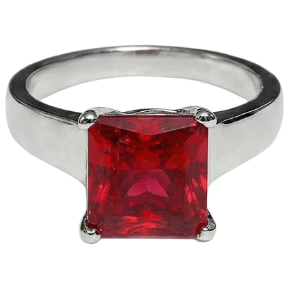 natural princess ruby 1.50ct ring side angle