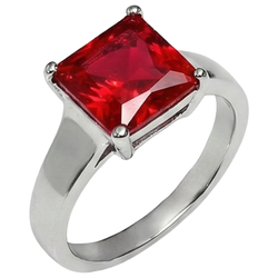 Natural Ruby Ring 1.50ct - White Gold 14K