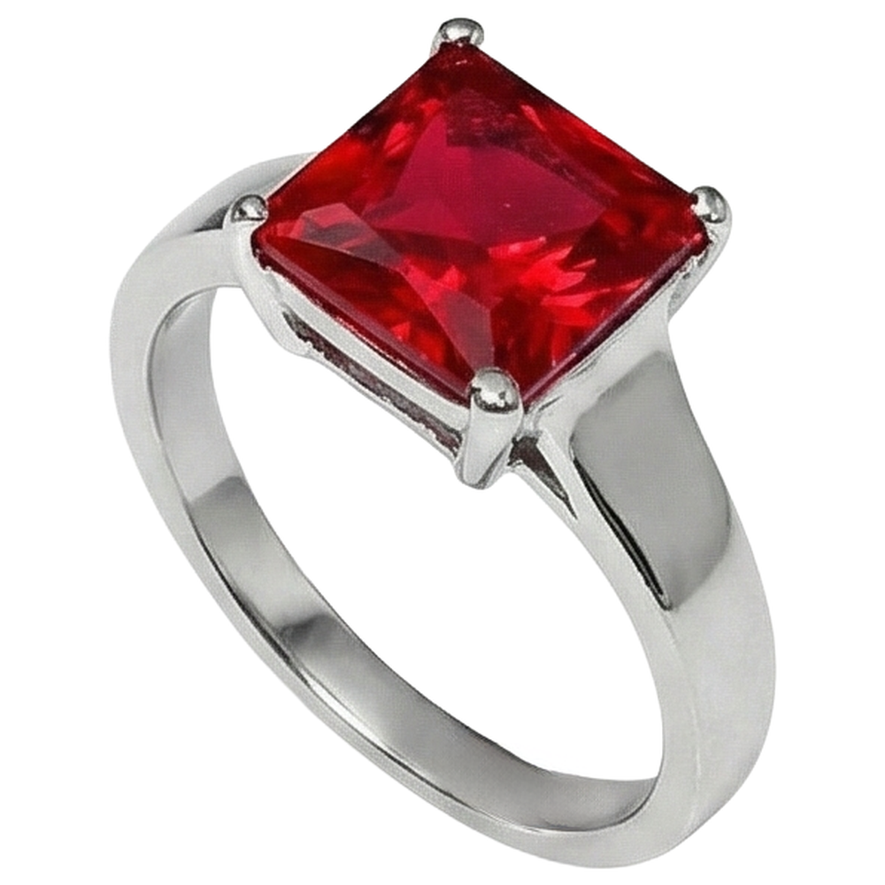 natural princess ruby 1.50ct ring top view