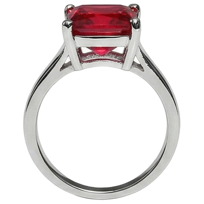 natural princess ruby 1.50ct ring profile view