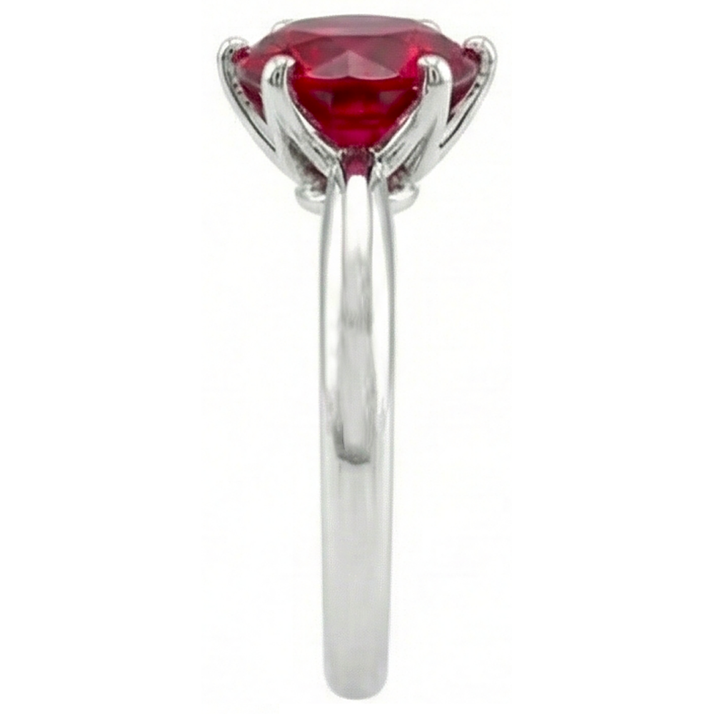 Natural Real ( Not Lab Grown )  1 Carat Round Red Ruby Engagement Ring Solitaire Gemstone