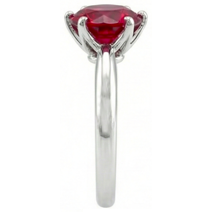 Natural Real ( Not Lab Grown )  1 Carat Round Red Ruby Engagement Ring Solitaire Gemstone