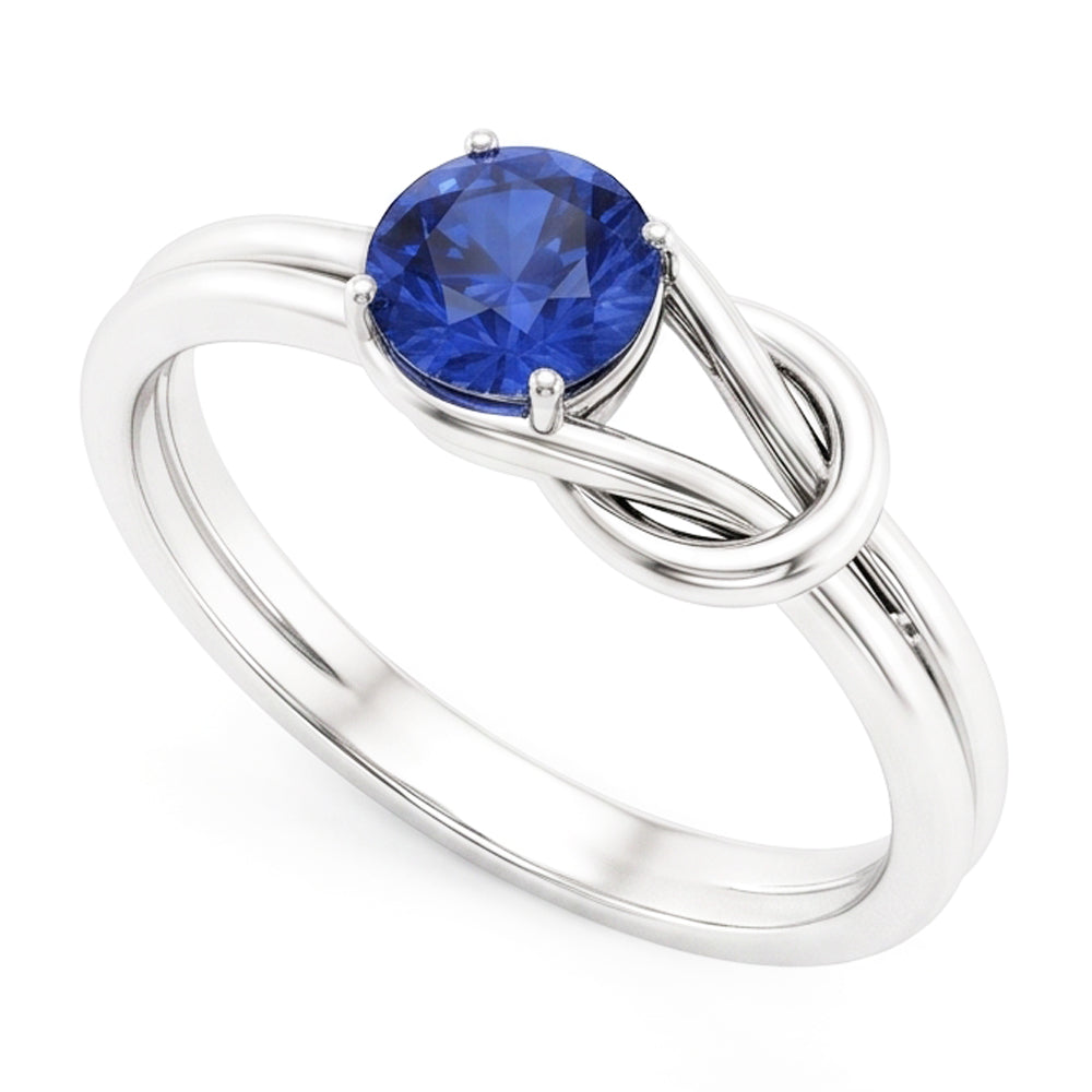Natural Real ( Not Lab Grown )  1 Carat Solitaire Blue Sapphire White Gold 14K Fancy Ring Jewelry New