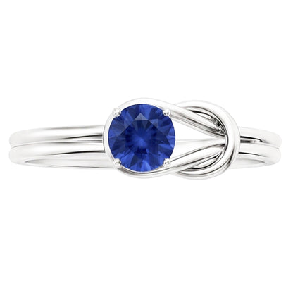 Natural Real ( Not Lab Grown )  1 Carat Solitaire Blue Sapphire White Gold 14K Fancy Ring Jewelry New