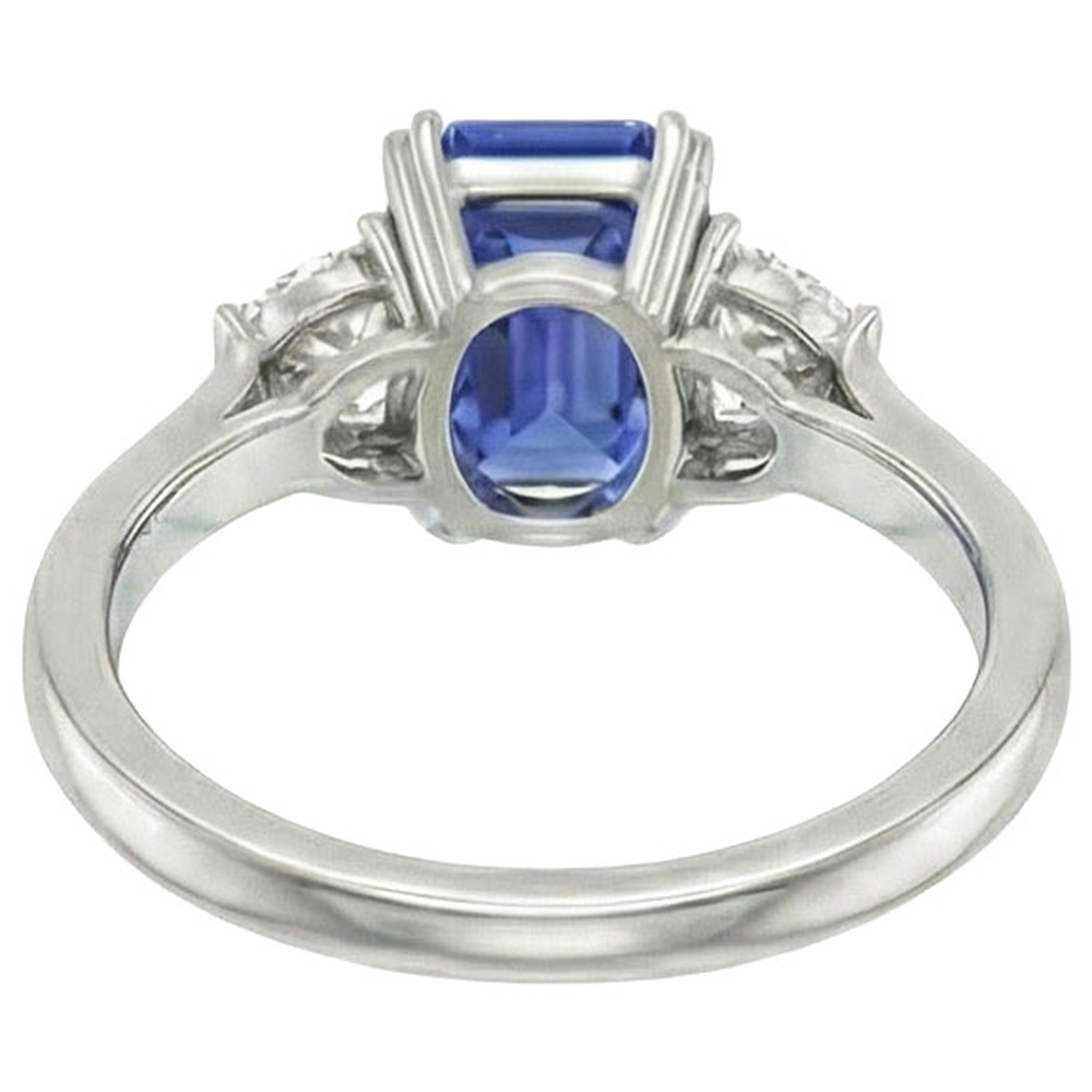 Natural Real ( Not Lab Grown )  11 Carat Emerald Cut Sapphire Ring