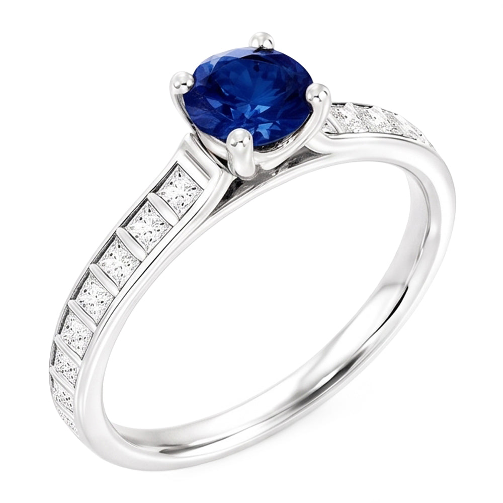 Natural Real ( Not Lab Grown )  2 Carat Genuine Ceylon Sapphire Womens Ring