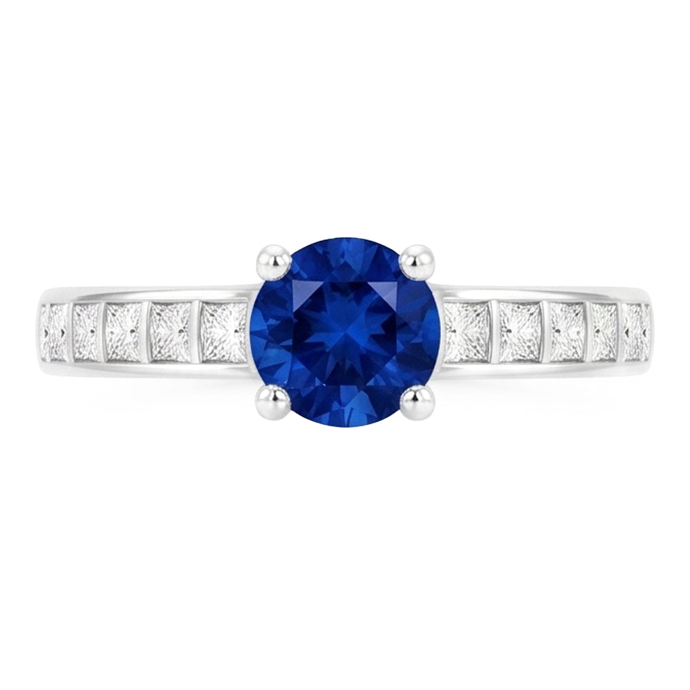 Natural Real ( Not Lab Grown )  2 Carat Genuine Ceylon Sapphire Womens Ring