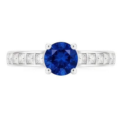 Natural Real ( Not Lab Grown )  2 Carat Genuine Ceylon Sapphire Womens Ring