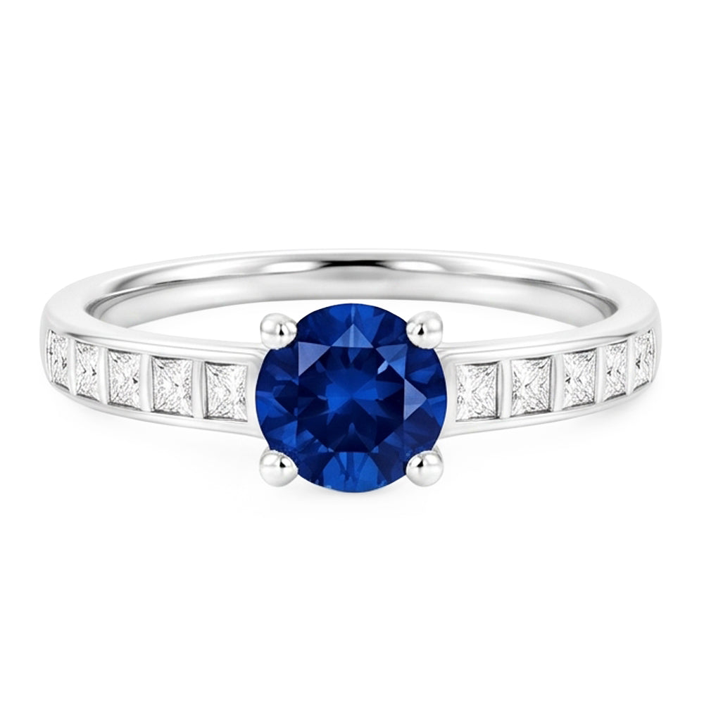 Natural Real ( Not Lab Grown )  2 Carat Genuine Ceylon Sapphire Womens Ring