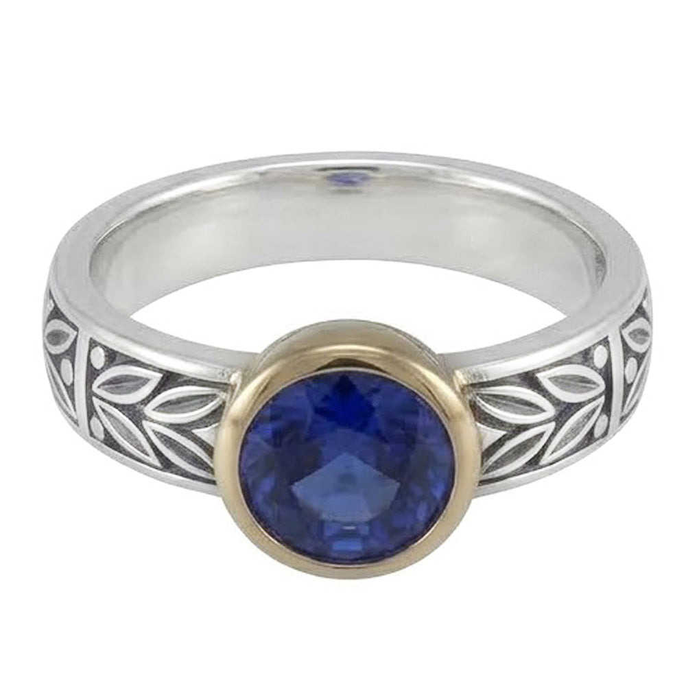 Natural Real ( Not Lab Grown )  2 Carat Solitaire Ring Round Tanzanite AAA Antique Style Jewelry