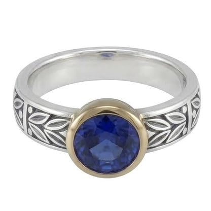 Natural Real ( Not Lab Grown )  2 Carat Solitaire Ring Round Tanzanite AAA Antique Style Jewelry