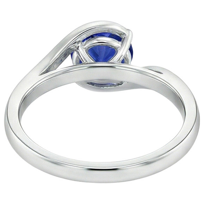 Natural Real ( Not Lab Grown )  2 Carats Solitaire Ring Ceylon Sapphire Tension Style Gold Jewelry