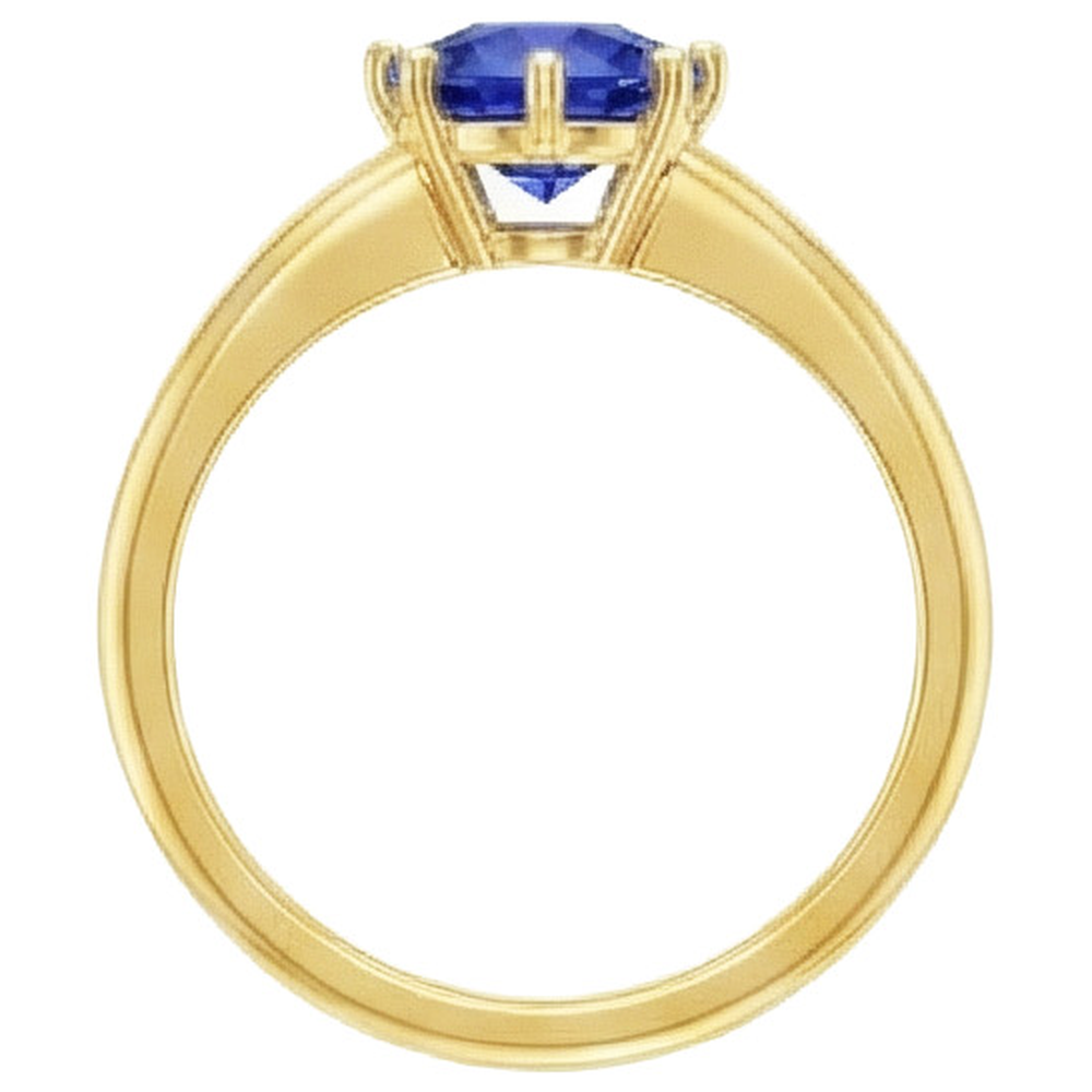 Natural Real ( Not Lab Grown )  2 Carats Solitaire Ring Genuine Yellow Gold Sri Lankan Sapphire