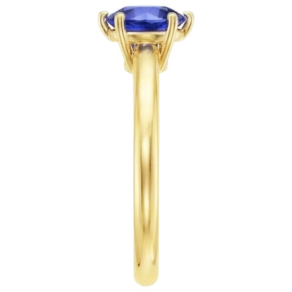 Natural Real ( Not Lab Grown )  2 Carats Solitaire Ring Genuine Yellow Gold Sri Lankan Sapphire