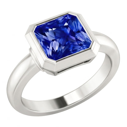 Natural Real ( Not Lab Grown )  3 Carat Sapphire Engagement Ring