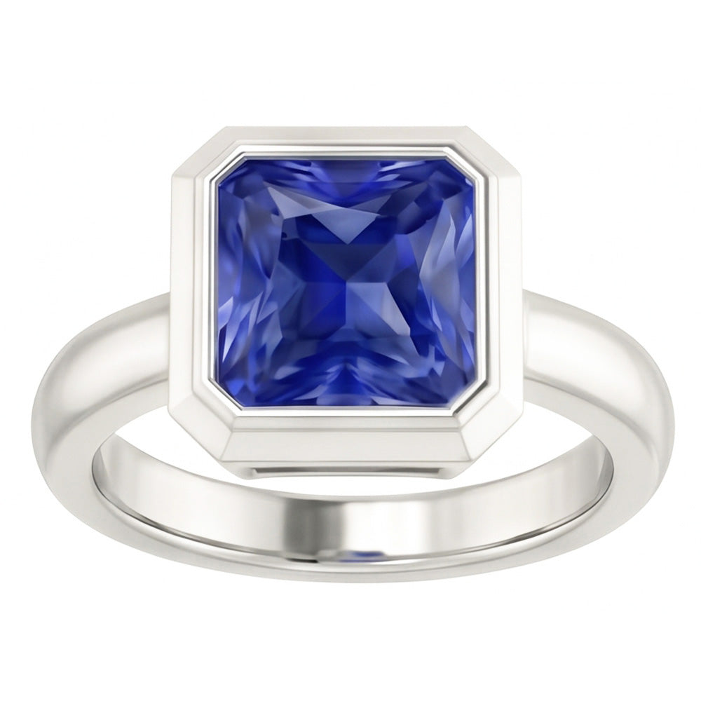 Natural Real ( Not Lab Grown )  3 Carat Sapphire Engagement Ring