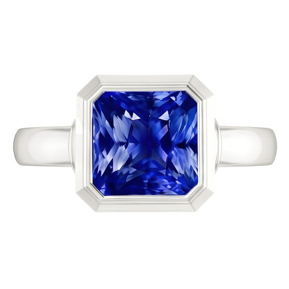 Natural Real ( Not Lab Grown )  3 Carat Sapphire Engagement Ring