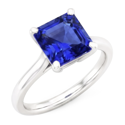 Natural Real ( Not Lab Grown )  3 Carat Sapphire Gemstone Engagement Ring
