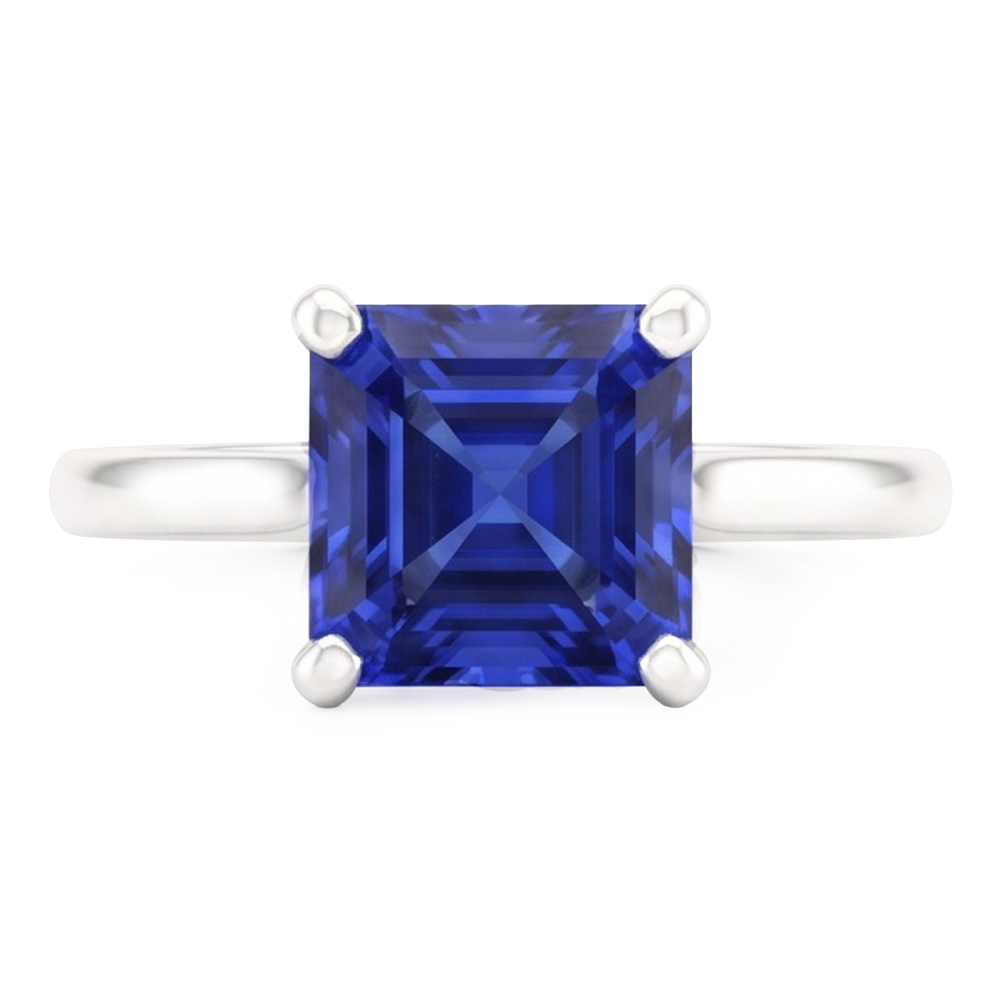 Natural Real ( Not Lab Grown )  3 Carat Sapphire Gemstone Engagement Ring